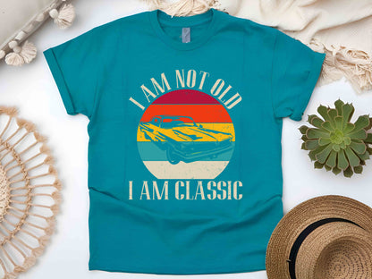 I'm Not Old I'm a Classic T-Shirt – Funny Vintage Car Graphic Tee, Unisex Retro Auto Enthusiast Shirt, Perfect Birthday Gift for Car Lovers