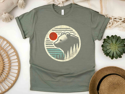 Retro Polar Bear Arctic Sea Scene T-Shirt – 90s Wildlife Watcher Gift, Boho Unisex Tee, Perfect for Nature Enthusiasts