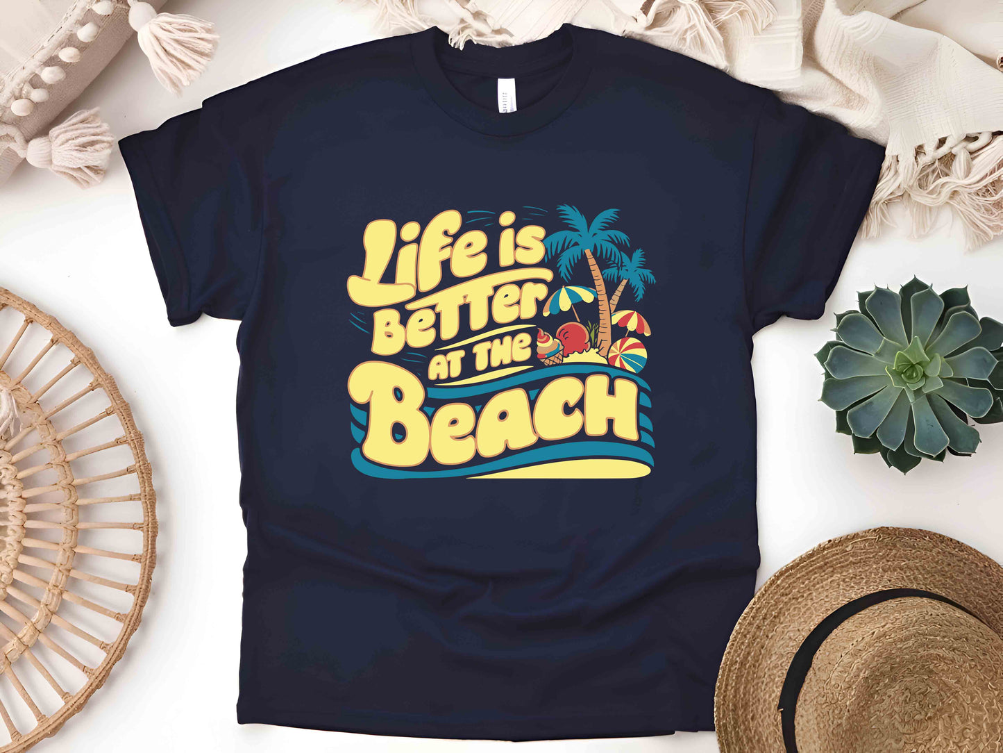 Life Is Better At The Beach Shirt Summer Vacation Tee Hawaii Travel Beach Outfit Coastal Vibes Gift