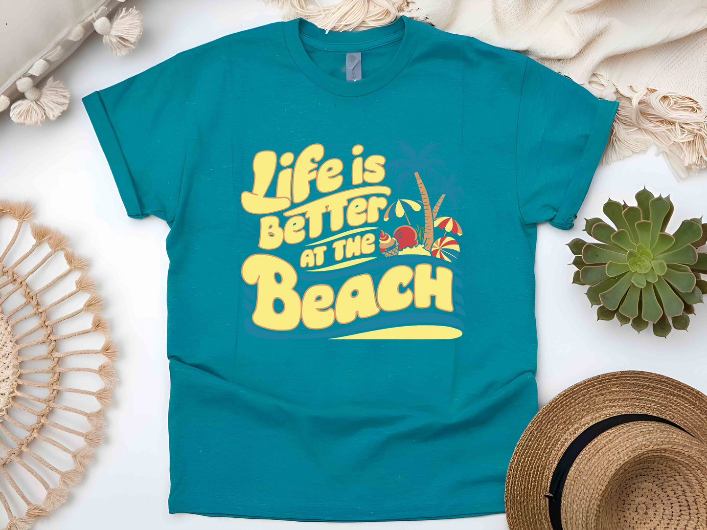 Life Is Better At The Beach Shirt Summer Vacation Tee Hawaii Travel Beach Outfit Coastal Vibes Gift