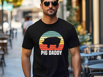 Pig Daddy Shirt, Funny Pig Dad Tee, Pig Owner Gift, Farm Animal T-Shirt, Pig Lover Shirt, Father's Day Pig Gift, Vintage Pig Tee