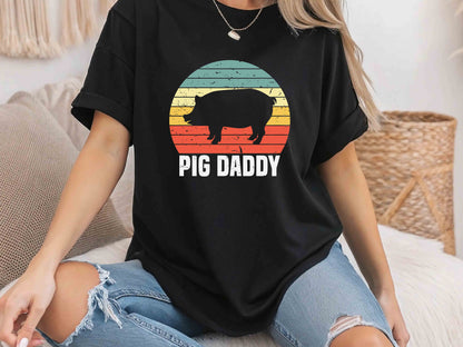 Pig Daddy Shirt, Funny Pig Dad Tee, Pig Owner Gift, Farm Animal T-Shirt, Pig Lover Shirt, Father's Day Pig Gift, Vintage Pig Tee