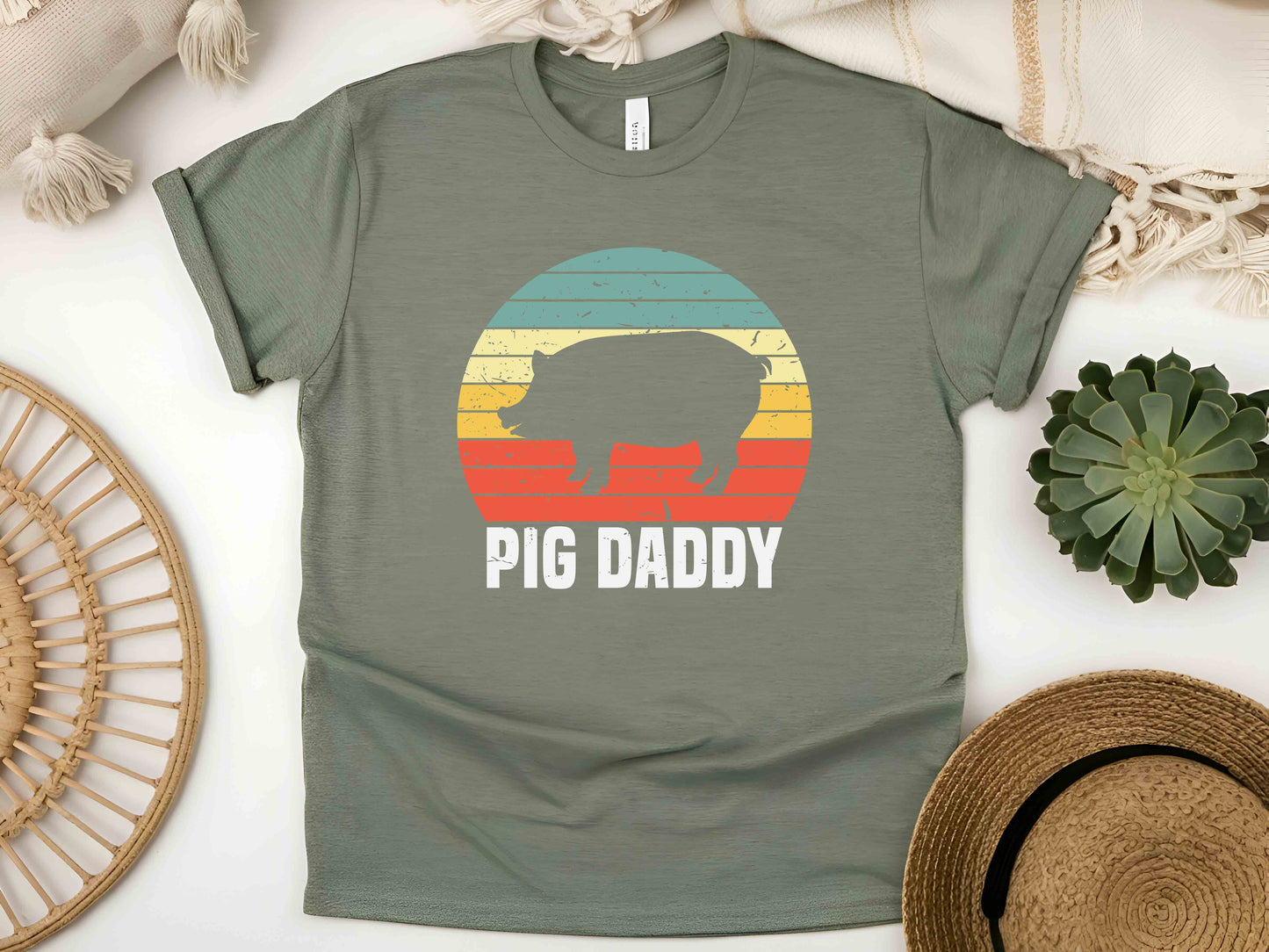 Pig Daddy Shirt, Funny Pig Dad Tee, Pig Owner Gift, Farm Animal T-Shirt, Pig Lover Shirt, Father's Day Pig Gift, Vintage Pig Tee