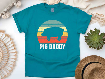 Pig Daddy Shirt, Funny Pig Dad Tee, Pig Owner Gift, Farm Animal T-Shirt, Pig Lover Shirt, Father's Day Pig Gift, Vintage Pig Tee