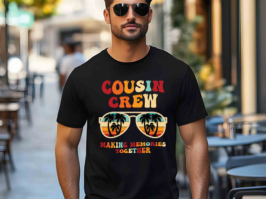 Cousin Crew Making Memories 2025 Shirt, Family Vacation Tee, Matching Cousin Trip T-Shirt, Summer Reunion Outfit, Customizable Family Apparel