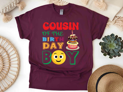 Cousin of the Birthday Girl Shirt, Family Matching Birthday T-Shirt, Kids Party Outfit, Customizable Cousin Tee, Birthday Celebration Apparel