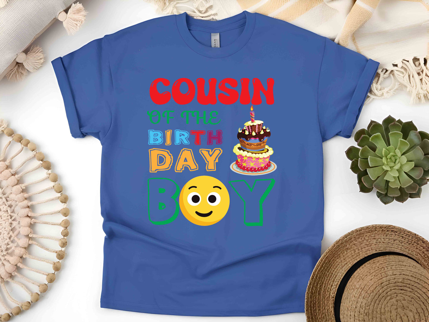 Cousin of the Birthday Girl Shirt, Family Matching Birthday T-Shirt, Kids Party Outfit, Customizable Cousin Tee, Birthday Celebration Apparel