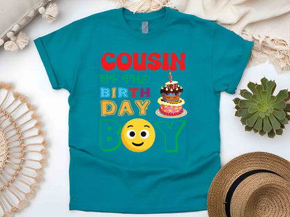 Cousin of the Birthday Girl Shirt, Family Matching Birthday T-Shirt, Kids Party Outfit, Customizable Cousin Tee, Birthday Celebration Apparel