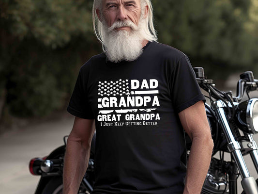 Dad Grandpa and Great Grandpa Shirt, Funny Grandpa Tee, Father's Day Gift, Birthday Gift for Grandpa, Gift from Grandkids, Family T-Shirt