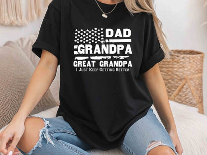 Dad Grandpa and Great Grandpa Shirt, Funny Grandpa Tee, Father's Day Gift, Birthday Gift for Grandpa, Gift from Grandkids, Family T-Shirt