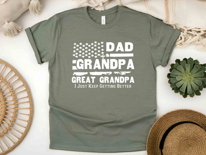 Dad Grandpa and Great Grandpa Shirt, Funny Grandpa Tee, Father's Day Gift, Birthday Gift for Grandpa, Gift from Grandkids, Family T-Shirt