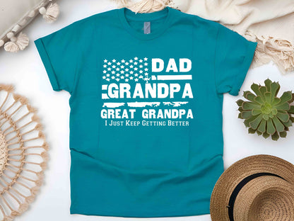 Dad Grandpa and Great Grandpa Shirt, Funny Grandpa Tee, Father's Day Gift, Birthday Gift for Grandpa, Gift from Grandkids, Family T-Shirt