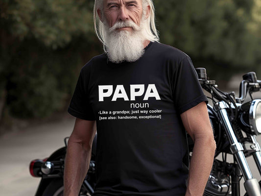 Papa Noun Shirt, Like a Grandfather But Cooler Tee, Funny Papa Definition Shirt, Grandpa Shirt, Father's Day Gift, Papa Gift from Grandkids