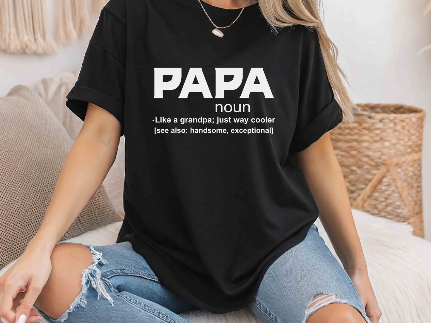 Papa Noun Shirt, Like a Grandfather But Cooler Tee, Funny Papa Definition Shirt, Grandpa Shirt, Father's Day Gift, Papa Gift from Grandkids