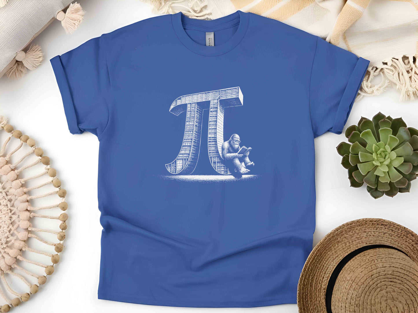 Happy Pi Day Bigfoot Reading Book T-Shirt, Math Teacher Gift, Math Lover Shirt, Pi Day Kids Tee, Bookworm Sasquatch Apparel