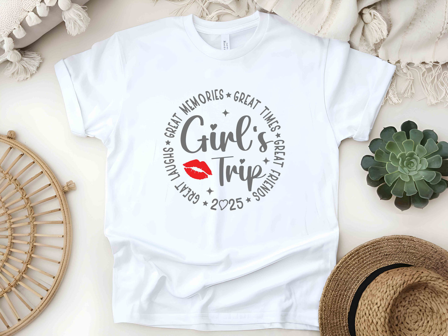 Girls Trip 2025 Shirt, Great Memories Tee, Girls Vacation Shirt, Besties Travel Gift, Matching Girls Weekend Shirt