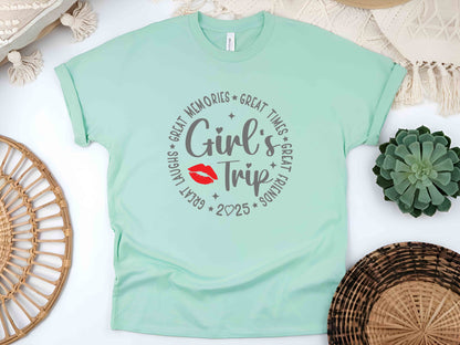 Girls Trip 2025 Shirt, Great Memories Tee, Girls Vacation Shirt, Besties Travel Gift, Matching Girls Weekend Shirt