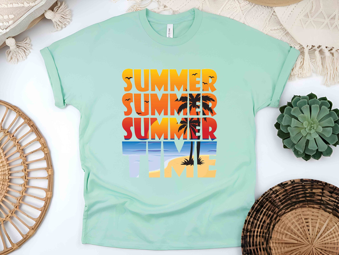 Summer Palm Tree T-Shirt – Funny Vacation Shirt – Gift for Mom, Daughter, Friends