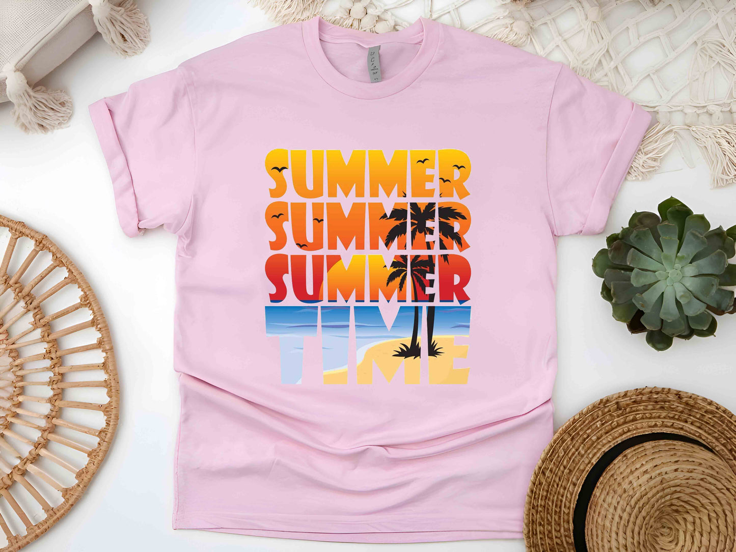 Summer Palm Tree T-Shirt – Funny Vacation Shirt – Gift for Mom, Daughter, Friends