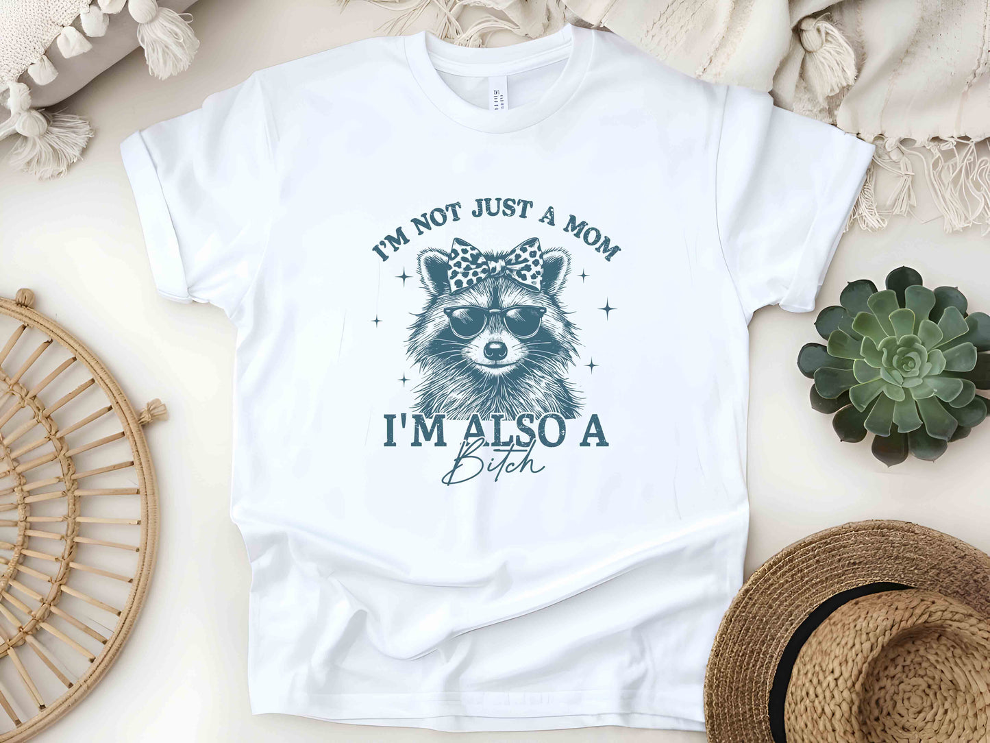 I'm Not Just A Mom I'm Also A Bitch Shirt, Funny Mom Shirt, Raccoon Mom Tee, Feral Mama Shirt, Mother's Day Gift, Sarcastic Mom Shirt