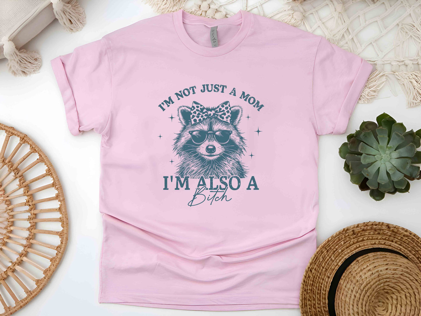 I'm Not Just A Mom I'm Also A Bitch Shirt, Funny Mom Shirt, Raccoon Mom Tee, Feral Mama Shirt, Mother's Day Gift, Sarcastic Mom Shirt