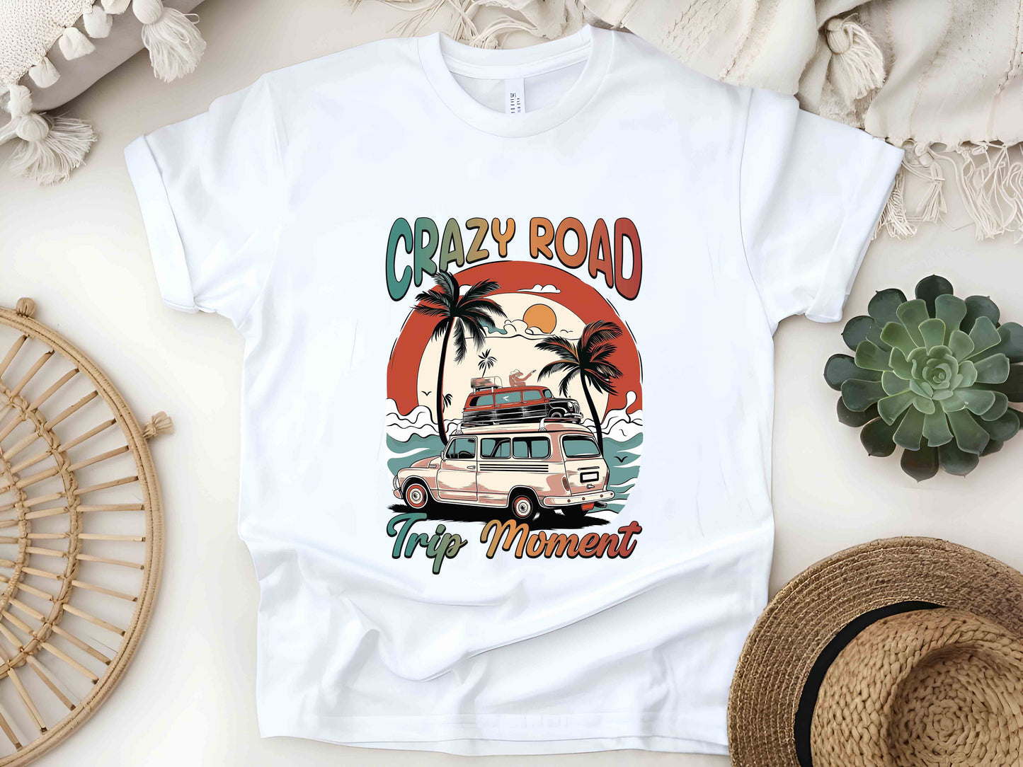 Crazy Road Trip Unisex Tee, Family Road Trip Shirt, Summer Adventure T-Shirt, Travel Lover Gift, Road Trip Car Vacation Tee