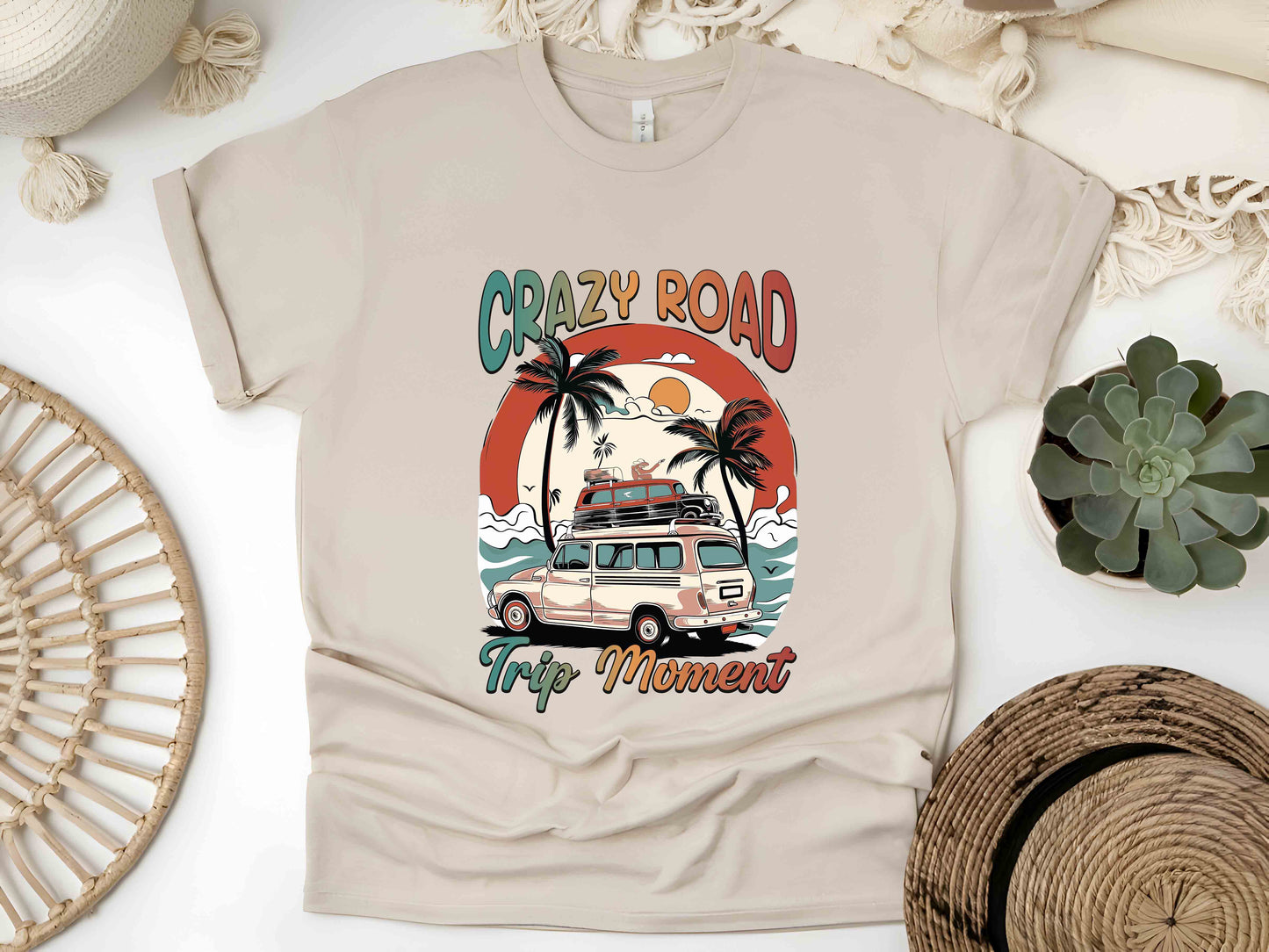 Crazy Road Trip Unisex Tee, Family Road Trip Shirt, Summer Adventure T-Shirt, Travel Lover Gift, Road Trip Car Vacation Tee