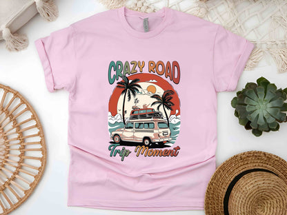 Crazy Road Trip Unisex Tee, Family Road Trip Shirt, Summer Adventure T-Shirt, Travel Lover Gift, Road Trip Car Vacation Tee