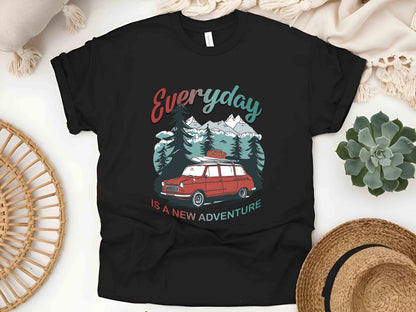 Every Day Is a New Adventure Unisex Tee, Travel Shirt, Vacation T-Shirt, Wanderlust Gift, Adventure Lover Shirt, Motivational Tee