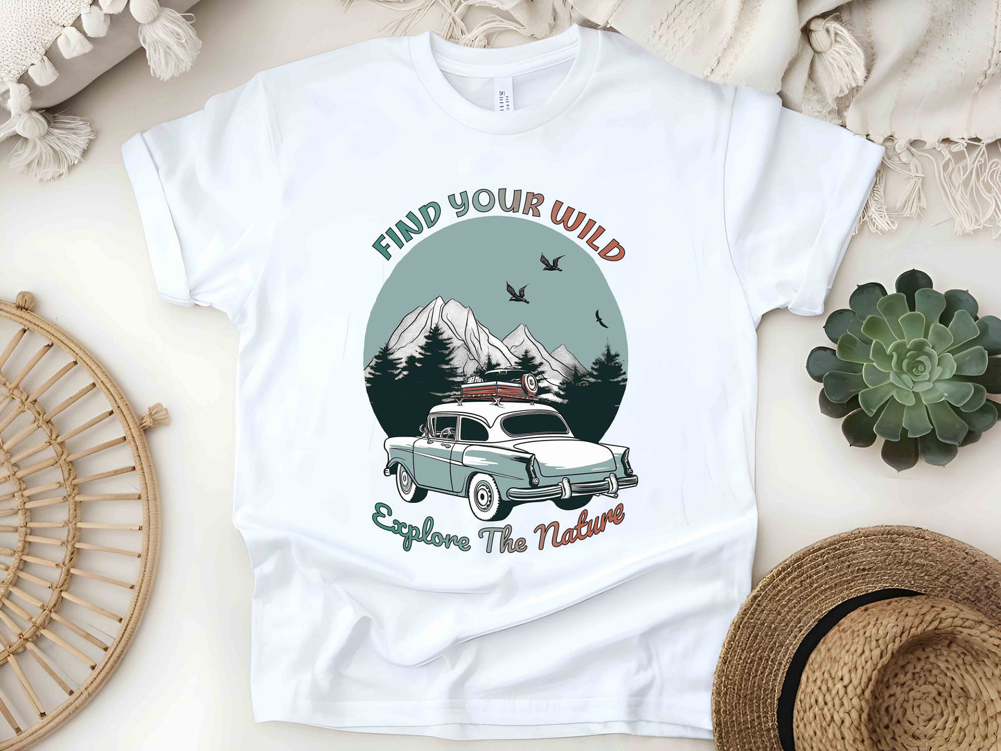 Find Your Wild Live Free Unisex Tee, Outdoor Adventure Shirt, Nature Lover T-Shirt, Motivational Wilderness Tee, Casual Graphic Tee