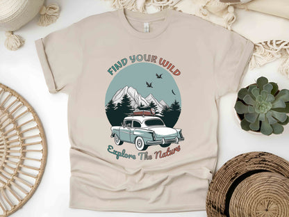 Find Your Wild Live Free Unisex Tee, Outdoor Adventure Shirt, Nature Lover T-Shirt, Motivational Wilderness Tee, Casual Graphic Tee