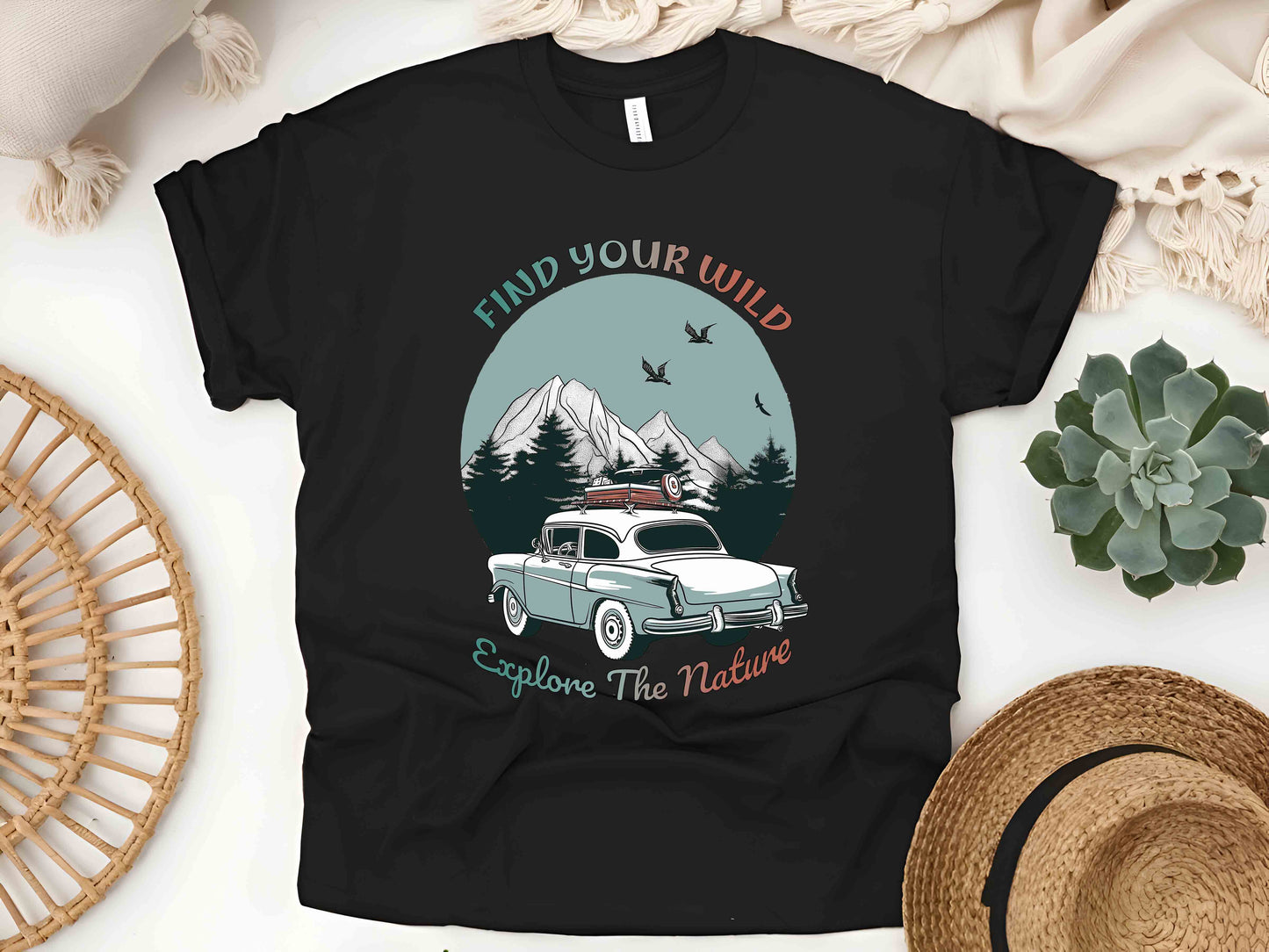 Find Your Wild Live Free Unisex Tee, Outdoor Adventure Shirt, Nature Lover T-Shirt, Motivational Wilderness Tee, Casual Graphic Tee