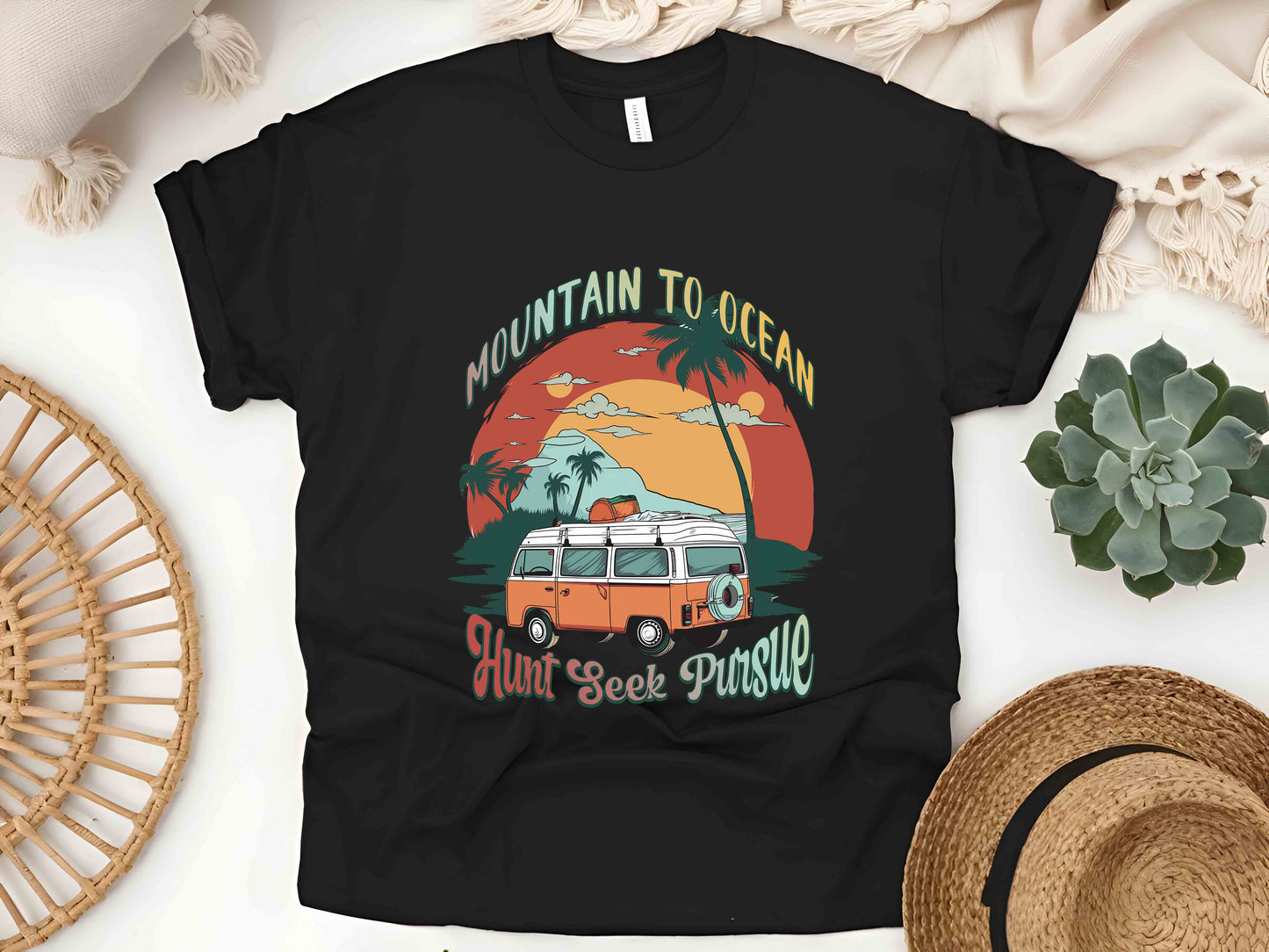 Mountain And Ocean Shirt, Hunt Seek Pursue Tee, Adventure Shirt, Nature Lover Gift, Camping Shirt, Outdoorsy Tee, Hiking Shirt