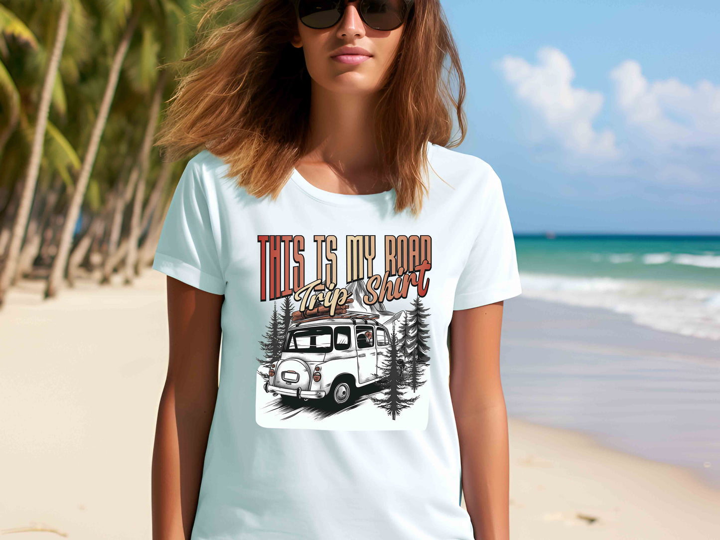 This Is My Road Trip Shirt, Family Travel Tee, Summer Vacation Shirt, Caravan Trip Tee, Vintage Car Shirt, Camping Shirt, Holiday Gift