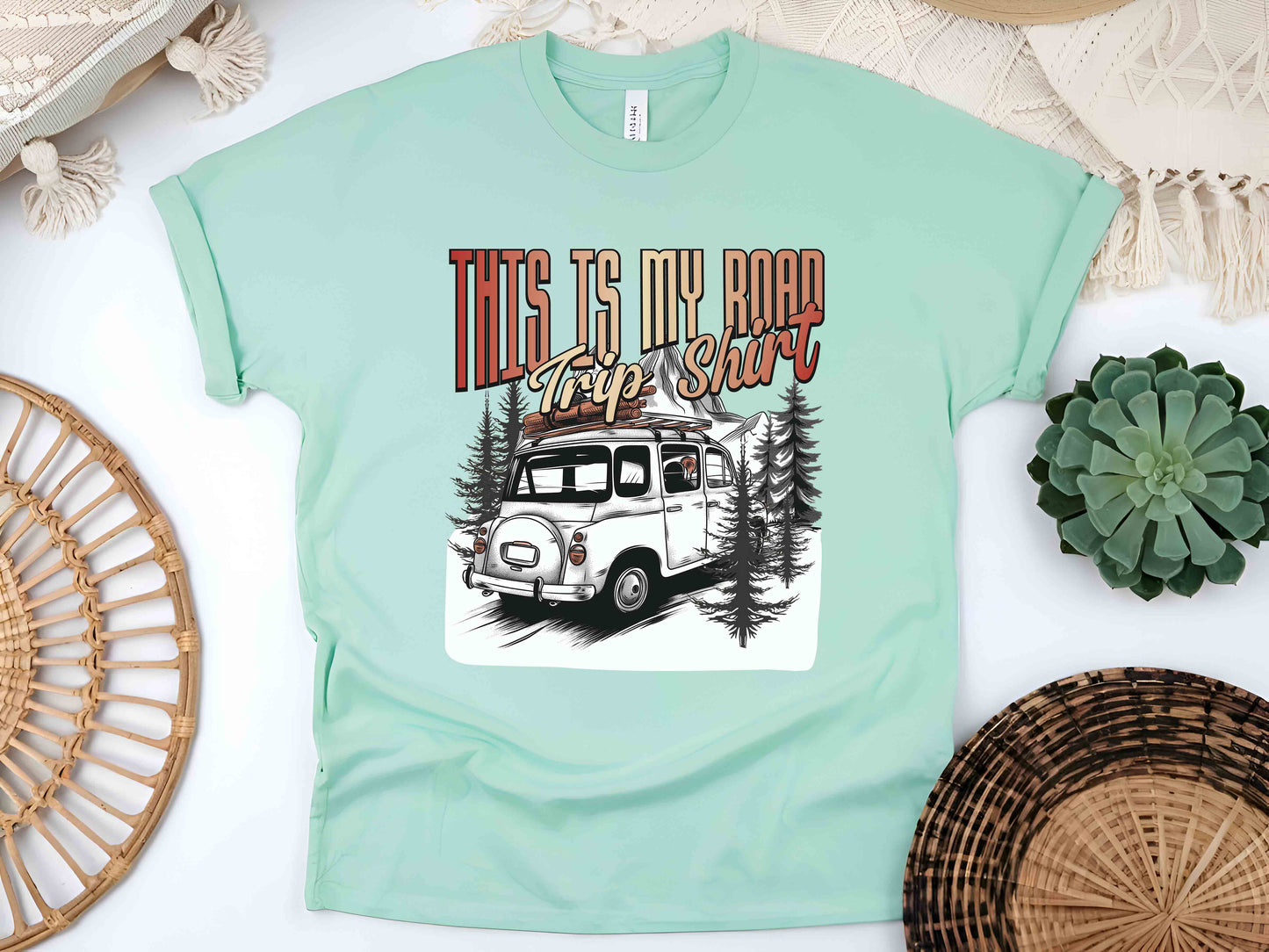 This Is My Road Trip Shirt, Family Travel Tee, Summer Vacation Shirt, Caravan Trip Tee, Vintage Car Shirt, Camping Shirt, Holiday Gift