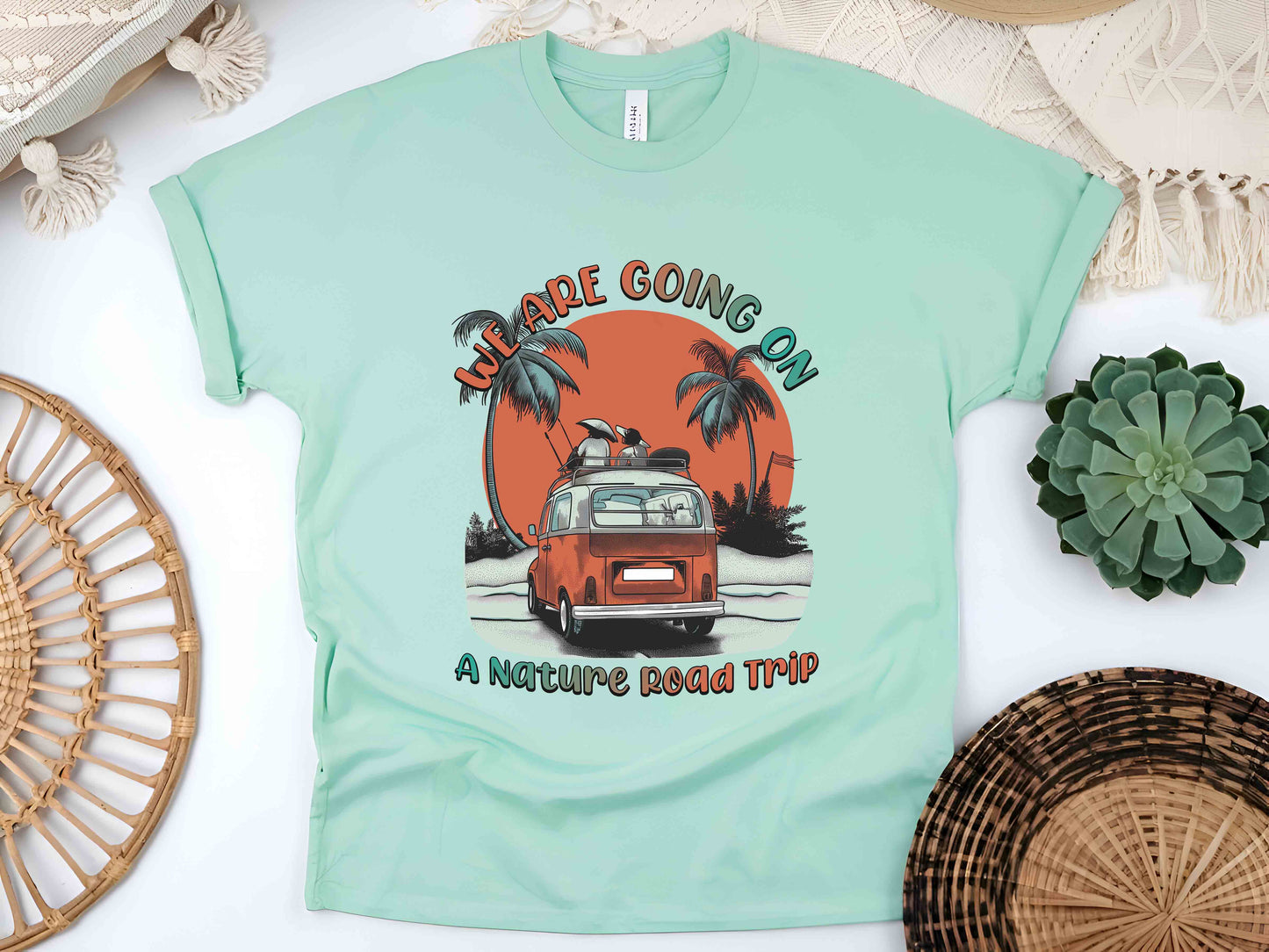 We Are Going On A Nature Road Trip Shirt, Family Travel Tee, Summer Vacation Shirt, Caravan Trip Tee, Vintage Car Shirt, Camping Shirt