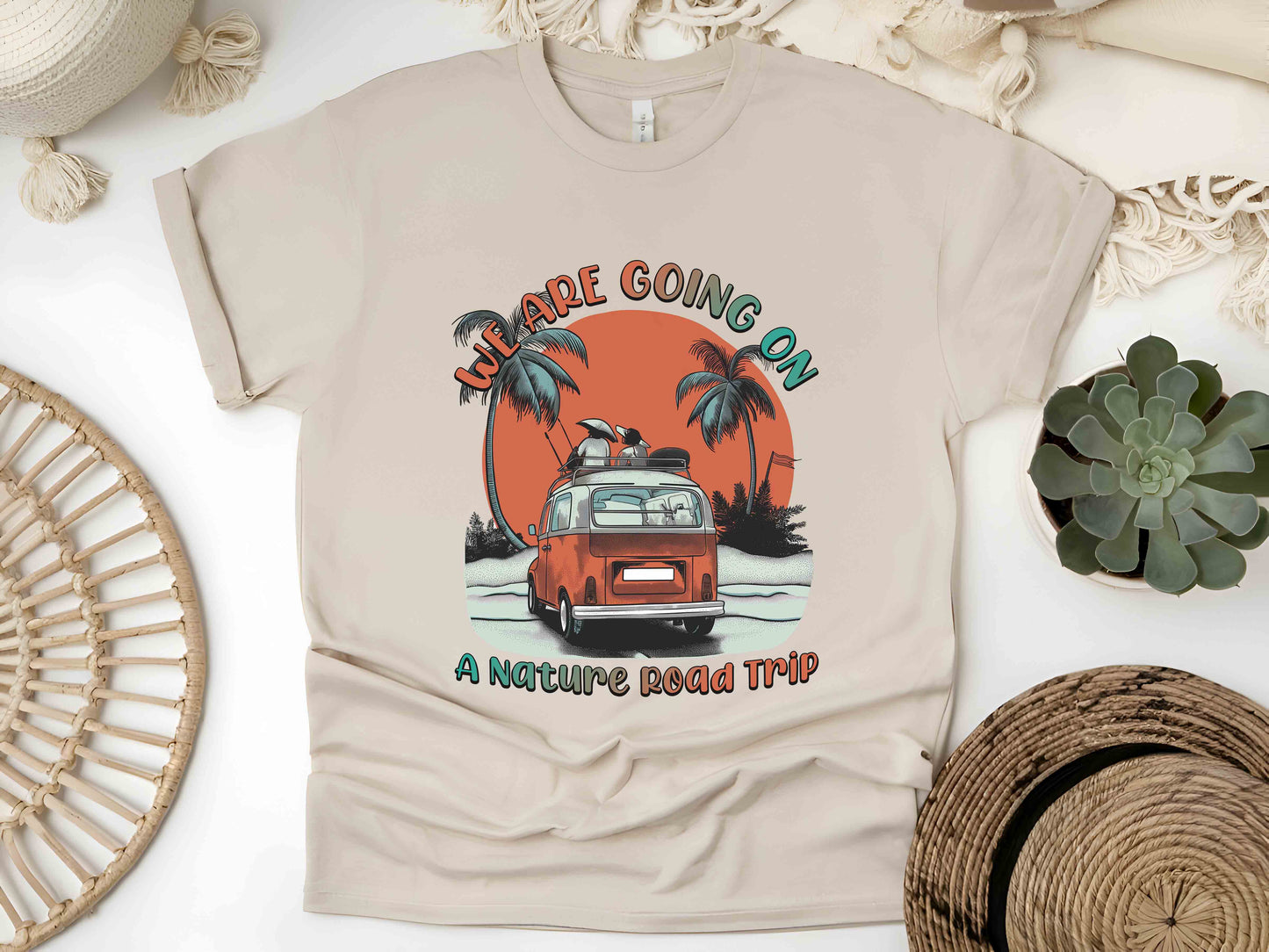 We Are Going On A Nature Road Trip Shirt, Family Travel Tee, Summer Vacation Shirt, Caravan Trip Tee, Vintage Car Shirt, Camping Shirt