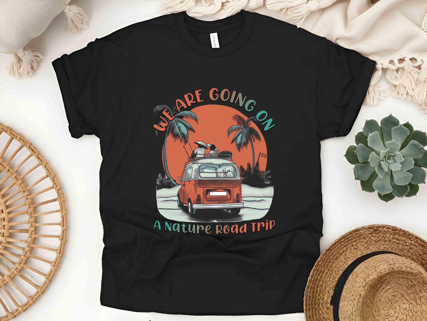 We Are Going On A Nature Road Trip Shirt, Family Travel Tee, Summer Vacation Shirt, Caravan Trip Tee, Vintage Car Shirt, Camping Shirt