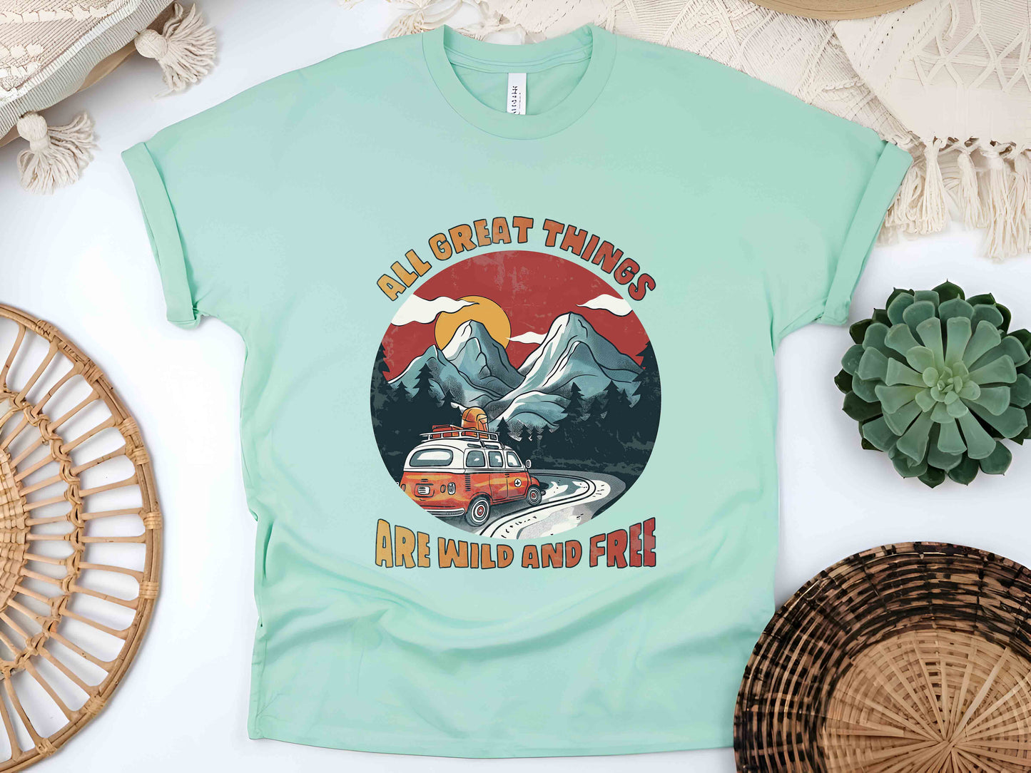 All Good Things Are Wild and Free Unisex Tee, Nature Lover Gift, Adventure Seeker Shirt, Outdoorsy T-Shirt, Granola Girl Aesthetic