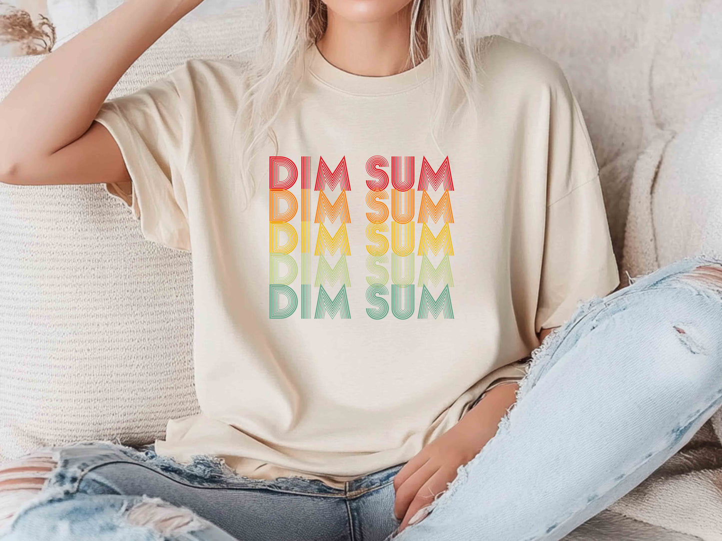 Dim Sum Lover Unisex Tee, Asian Food T-Shirt, Retro Dim Sum Shirt, Cute Foodie Tee, Gift for Dim Sum Fans, Yum Cha T-Shirt