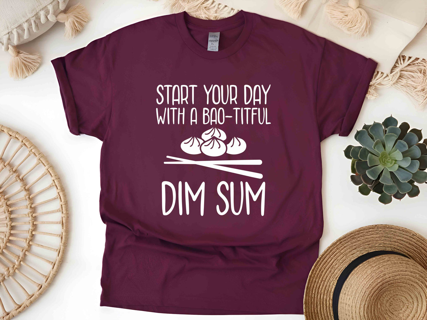 Bao-Tiful Dim Sum Unisex Tee, Cute Dumpling Shirt, Funny Chinese Food T-Shirt, Foodie Gift, Asian Cuisine Tee, Yum Cha Lover Shirt