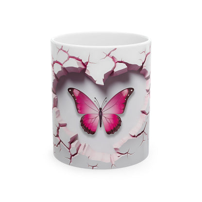 Broken Heart Ceramic Mug - Perfect Gift for Heartbreakers and Art Lovers