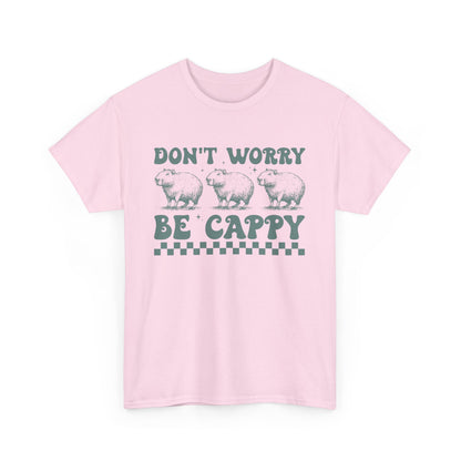 Don't Worry Be Cappy Unisex Heavy Cotton Tee - Fun Graphic T-Shirt for Casual Wear