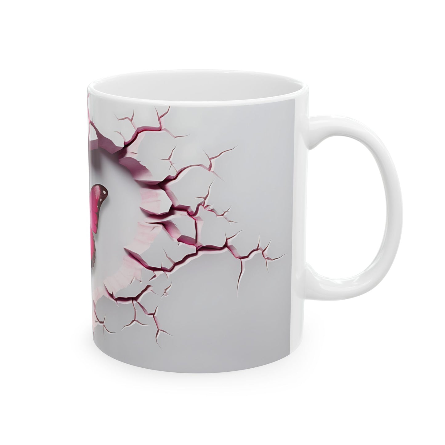 Broken Heart Ceramic Mug - Perfect Gift for Heartbreakers and Art Lovers