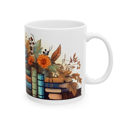 Cozy Bookshelf Ceramic Mug - Cute Coffee Cup for Book Lovers - Valentine Gift