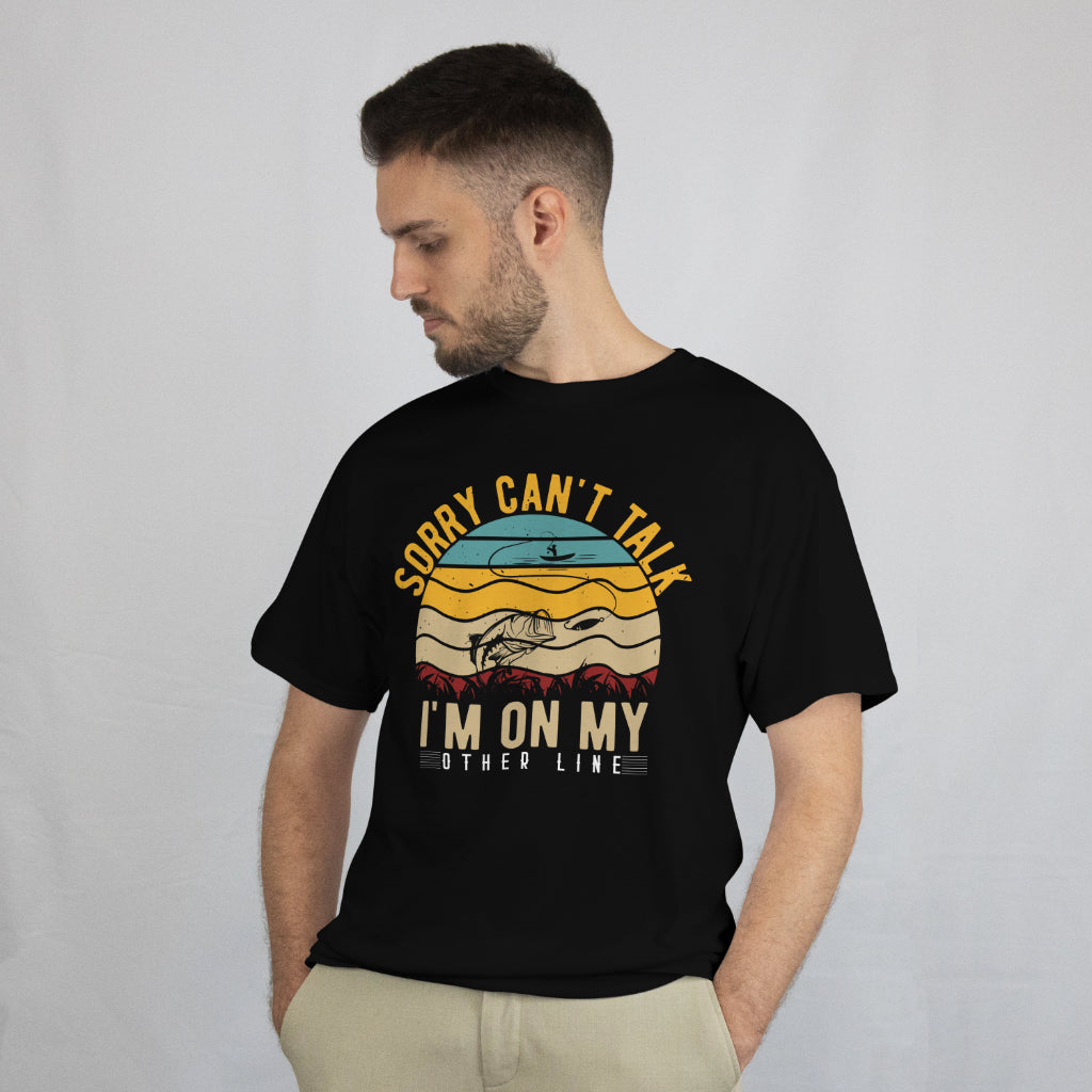 Funny fishing tee - "Sorry I can't talk I'm on my other line"  Vintage Tee - Gift for Dad