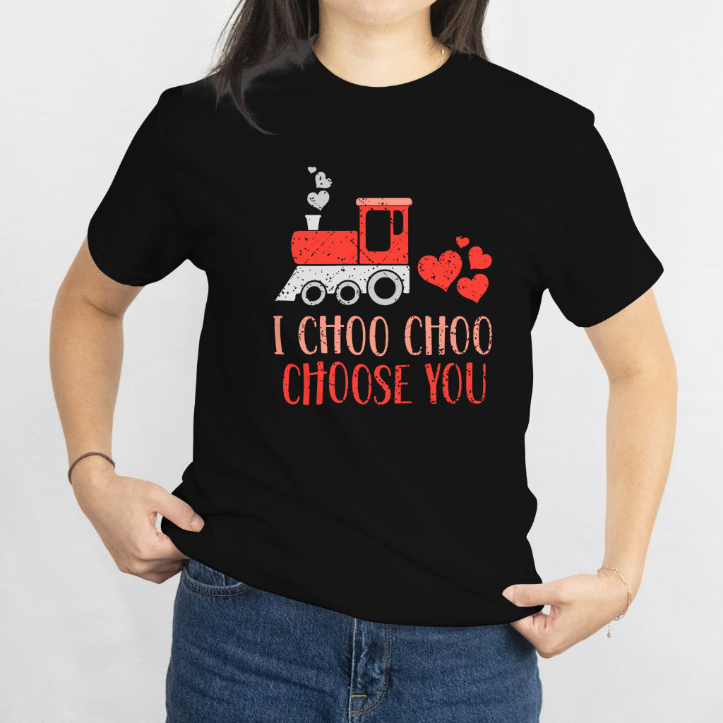 Valentines Day Train Toddler Boys T-Shirt I Choo Choo Choose You Tee