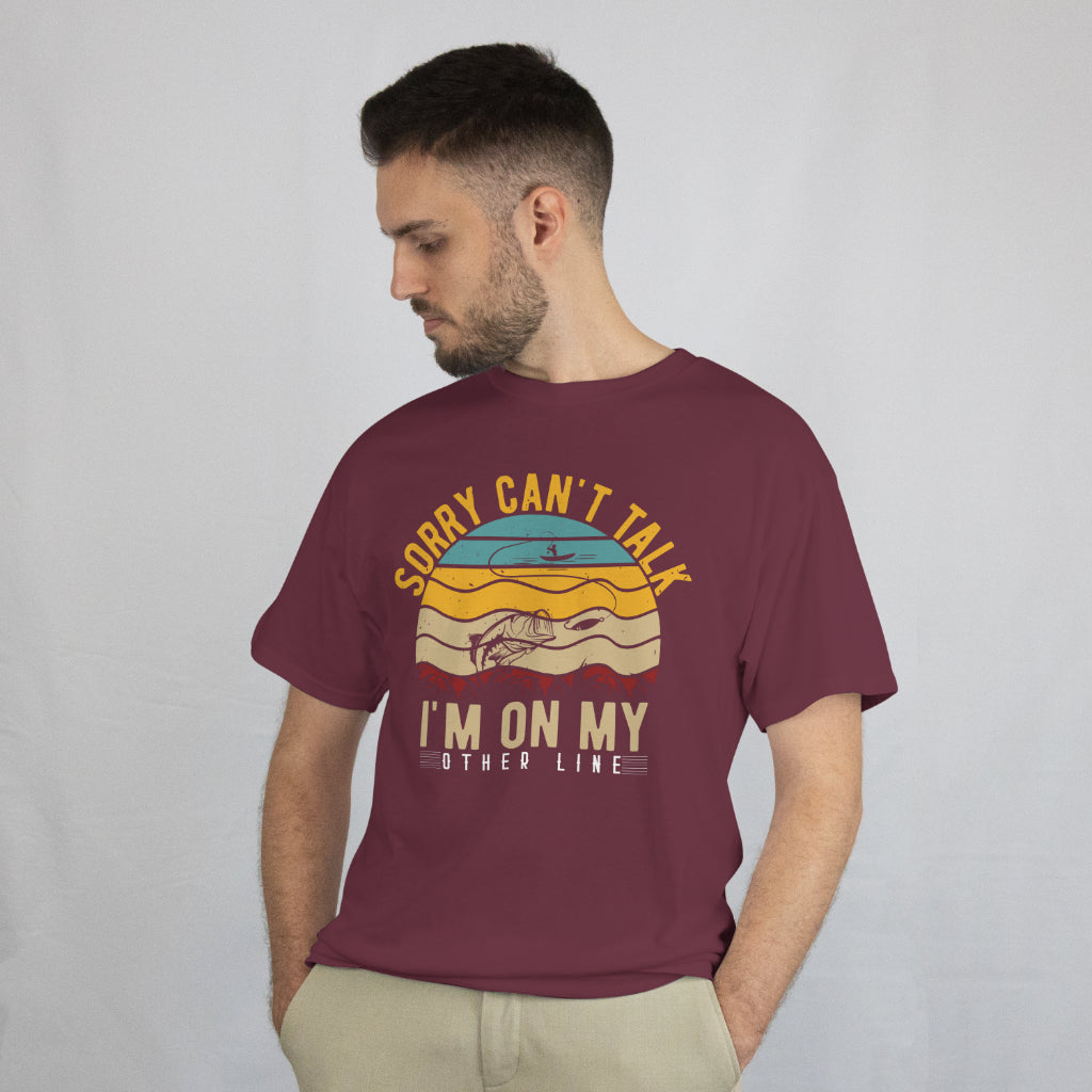 Funny fishing tee - "Sorry I can't talk I'm on my other line"  Vintage Tee - Gift for Dad