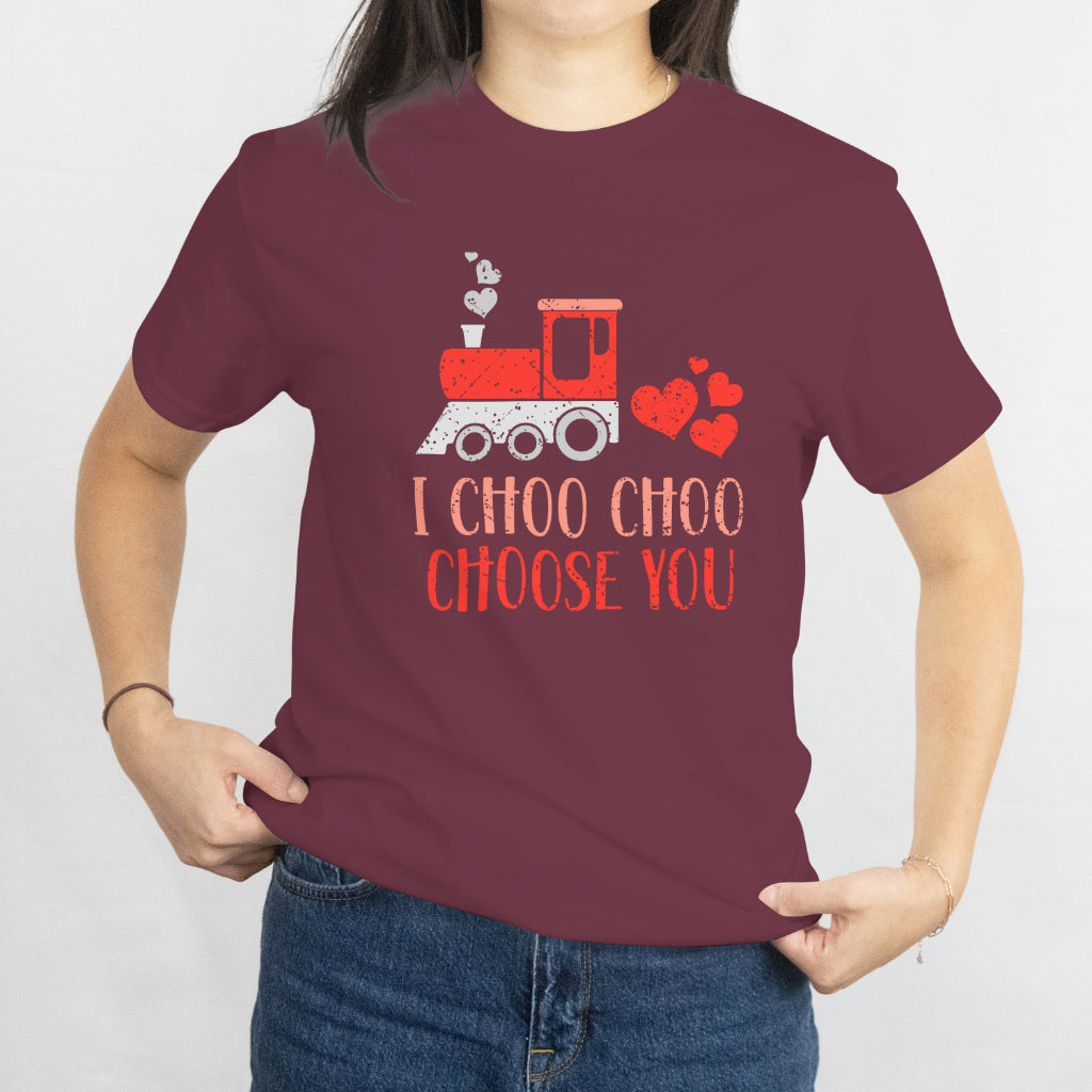 Valentines Day Train Toddler Boys T-Shirt I Choo Choo Choose You Tee