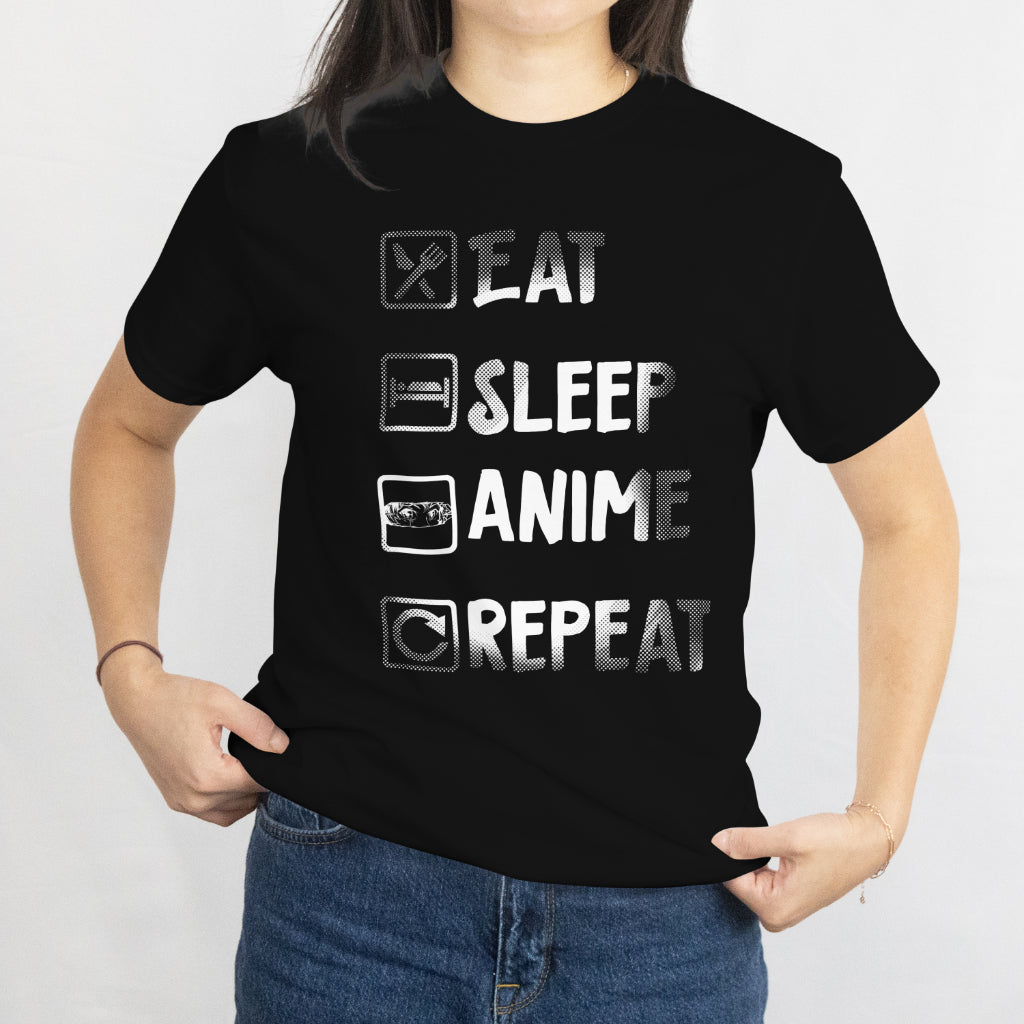 Eat Sleep Anime Repeat Otaku Lifestyle T-Shirt